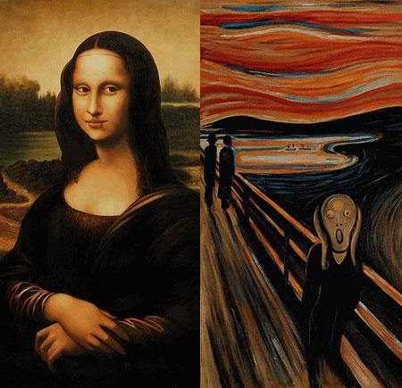 Iconic Expressions: Mona Lisa and The Scream