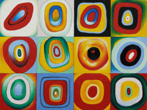 Kandinsky - Farbstudie Quadrate (Color Study of Squares)