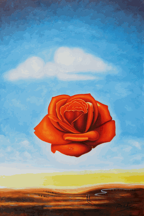Salvador Dali - Meditative Rose oil painting