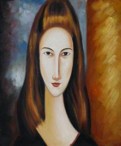 Modigliani - Portrait of Jeanne Hebuterne - The love of his life.