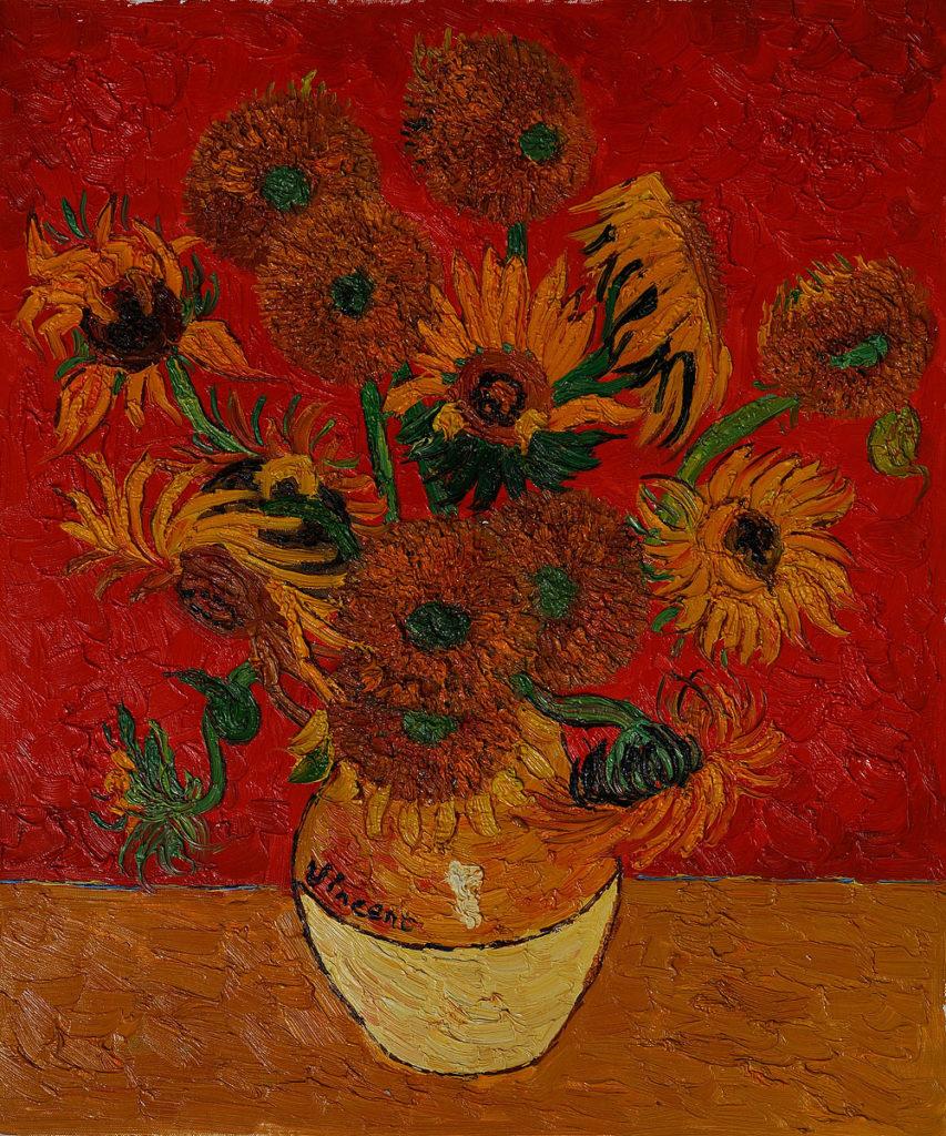 Vincent Van Gogh - Sunflowers (Artist Interpretation Red)