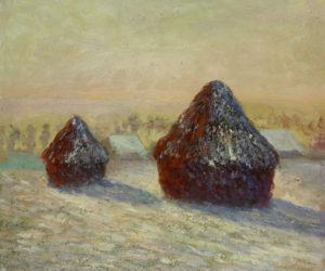 Monet - Wheat, Snow, Morning Haystacks