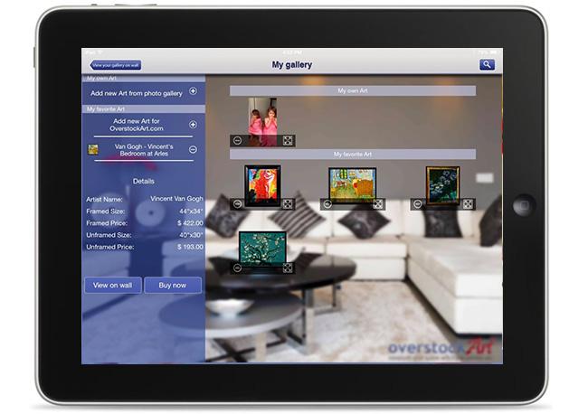Create a personal gallery with the new “My Gallery” feature. Select fine art from overstockArt.com’s collection or import images to create a personal gallery.