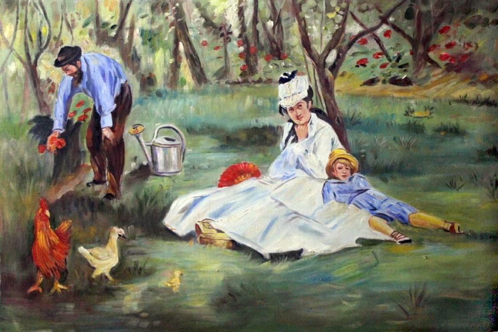 Manet - The Monet Family in the Garden