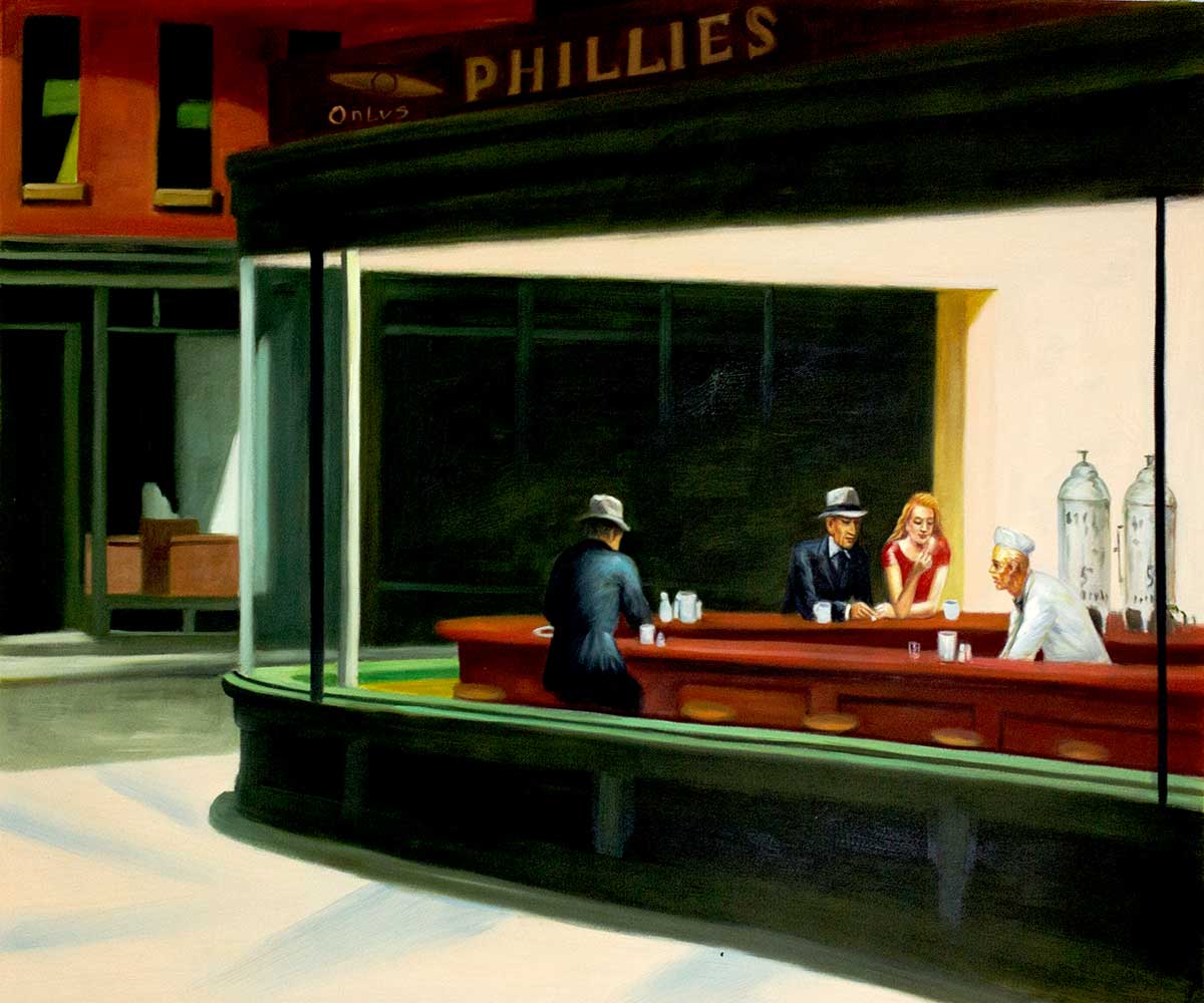 Edward Hopper’s Nighthawks for those feeling reflective or introspective moods