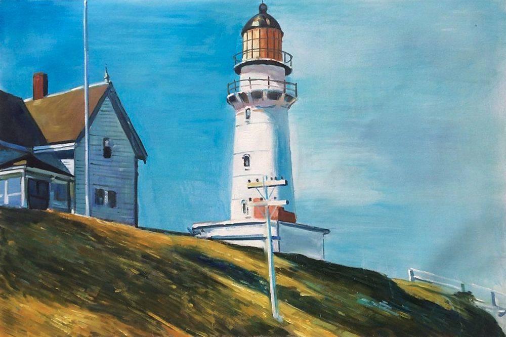 Edward Hopper Lighthouse at Two Lights Giclee Poster Print