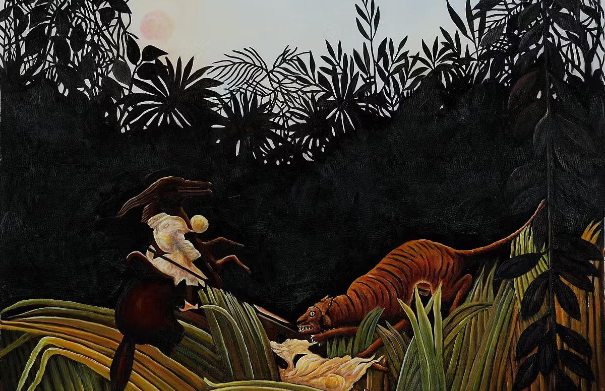 Father's Day Art - Henri Rousseau
Eclaireurs Attaques par un Tigre
