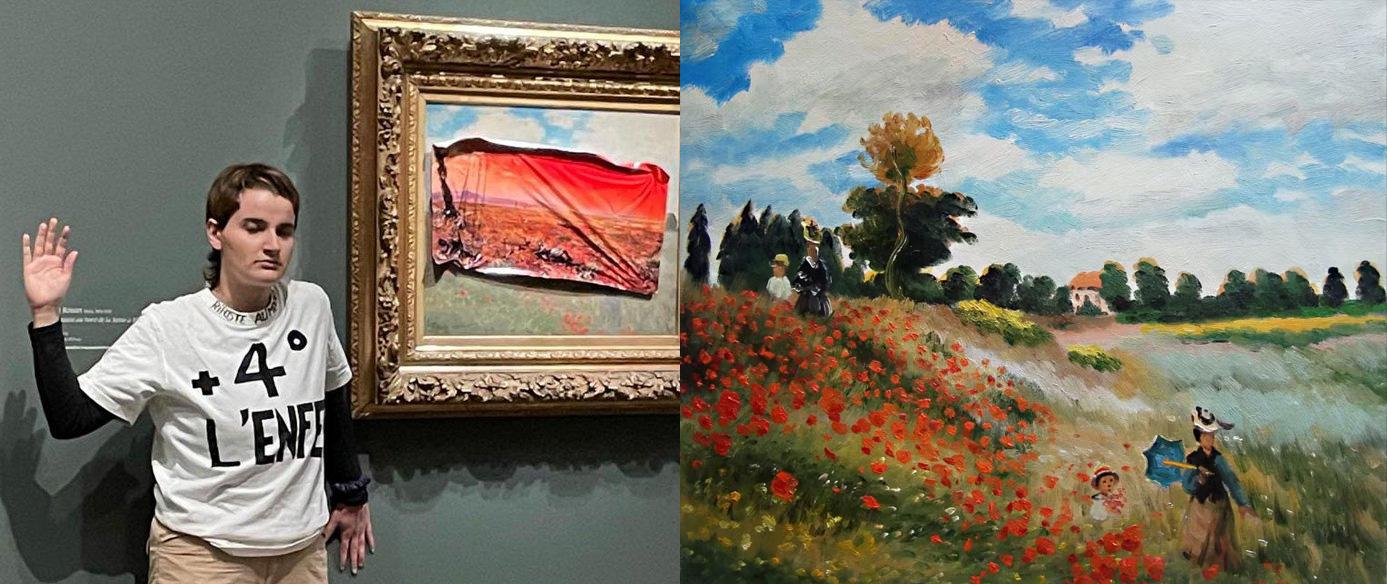 Climate Activists Vandalize Monet at Musee D'Orsay