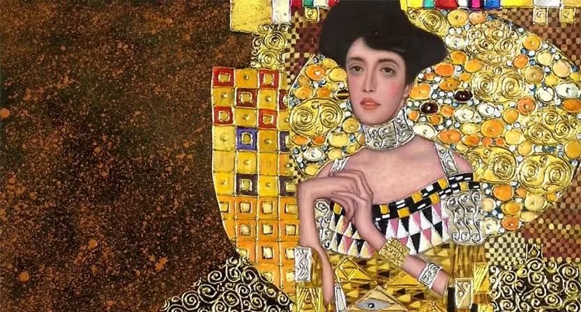 Gustav Klimt - Portrait of Adele Bloch Bauer on display at the Neue Galerie in NYC