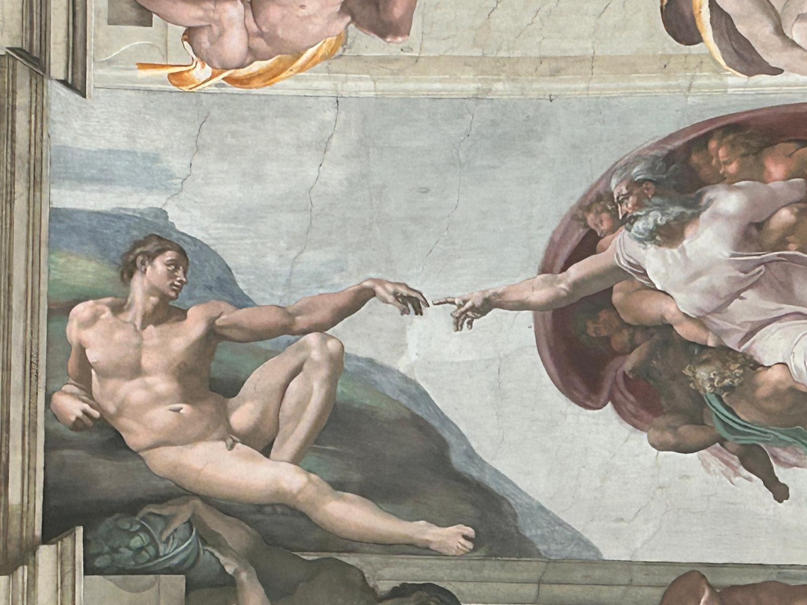 My visit to the Vatican - Creation of Adam - Michelangelo.